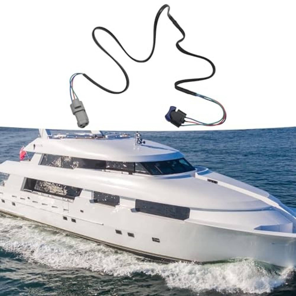 Boat trim switch wiring kit with inline connectors and multicolor wire leads