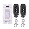 12V two-channel RF remote switch kit with two key fob remotes and control module
