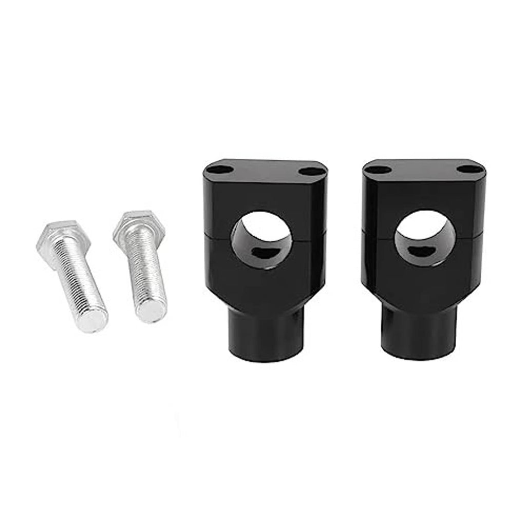 Black handlebar mount clamp adapter set with two mounting bolts