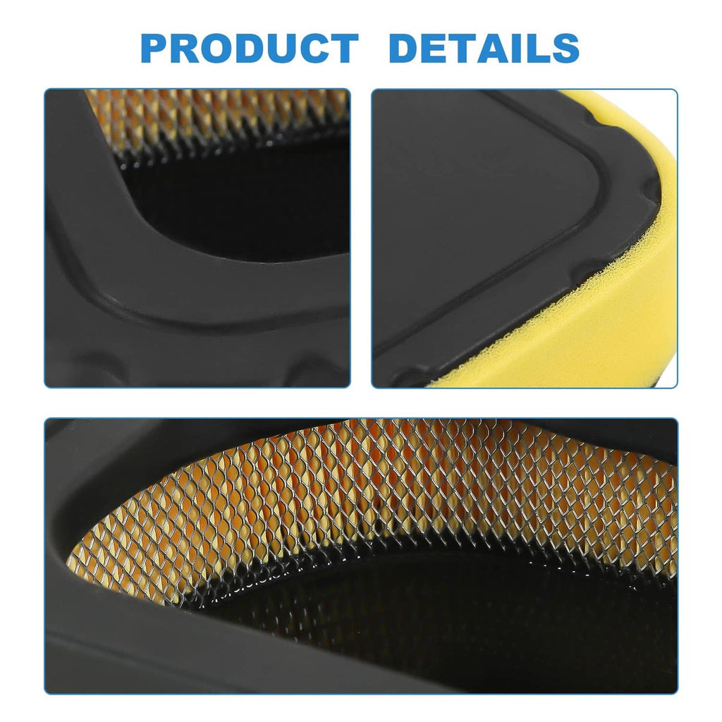 Air filter kit close-up of yellow foam and black rubber housing with fine mesh interior