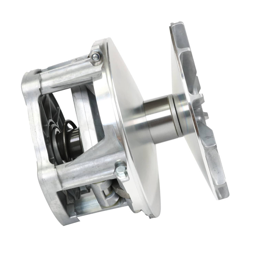 Primary drive clutch assembly side view with vented casing and axle housing