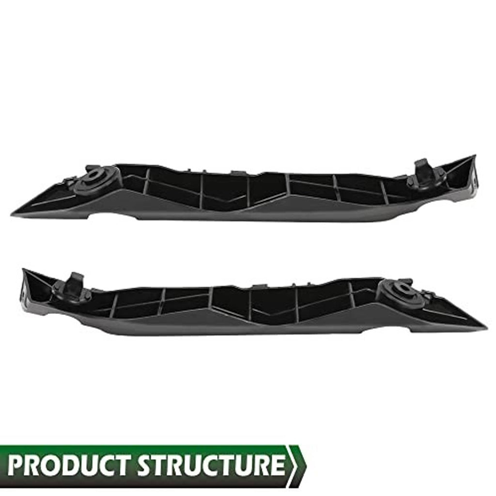 Front bumper bracket pair, underside view with molded ribs and mounting points
