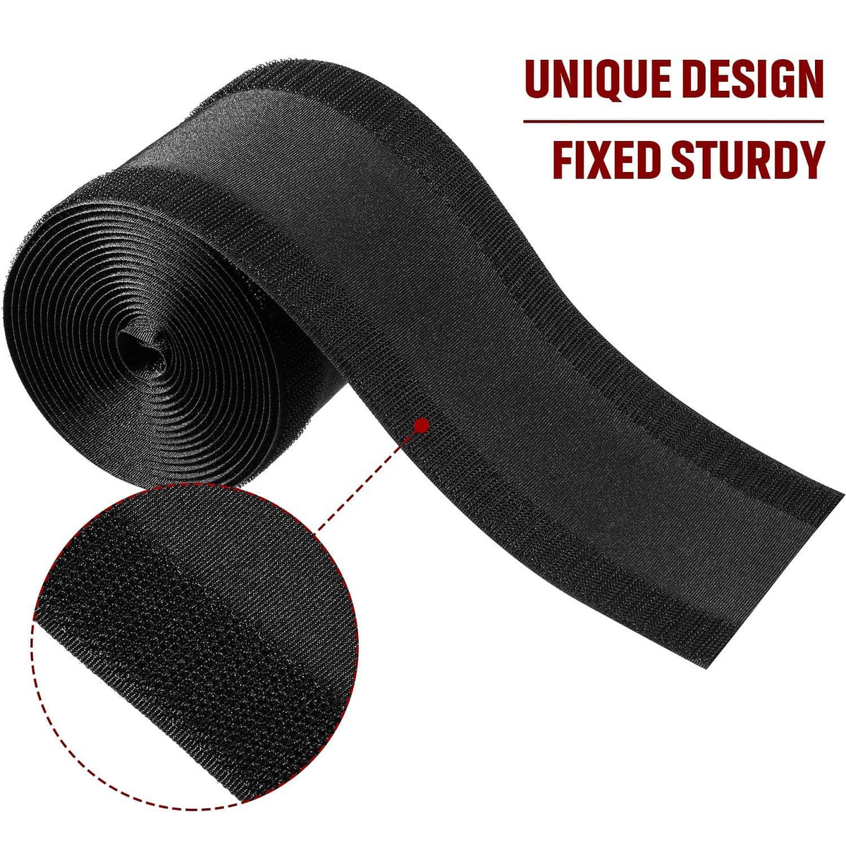 Black carpet cord cover cable protector roll with close-up textured surface detail