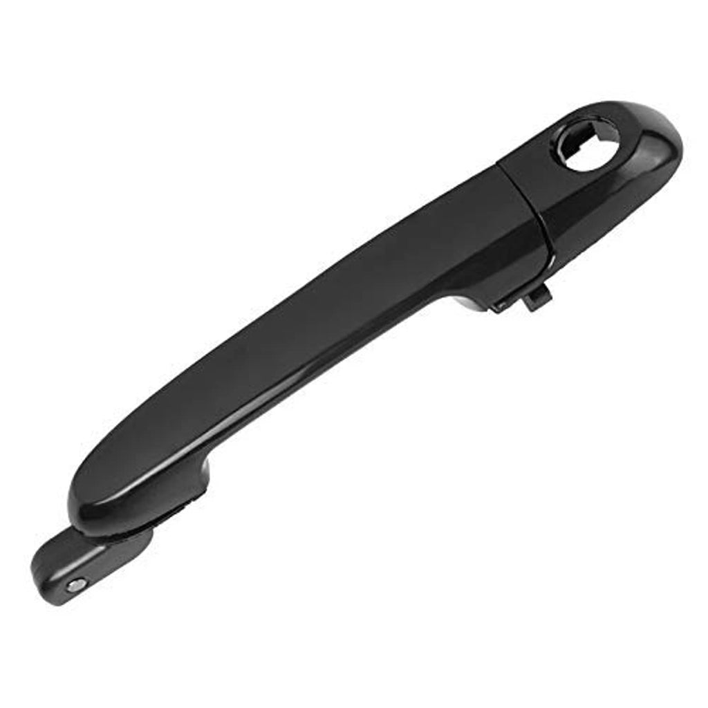 Front passenger exterior door handle, glossy black with key cylinder opening