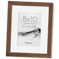 Walnut picture frame with off-white mat for 8x10 print, matted to 5x7.
