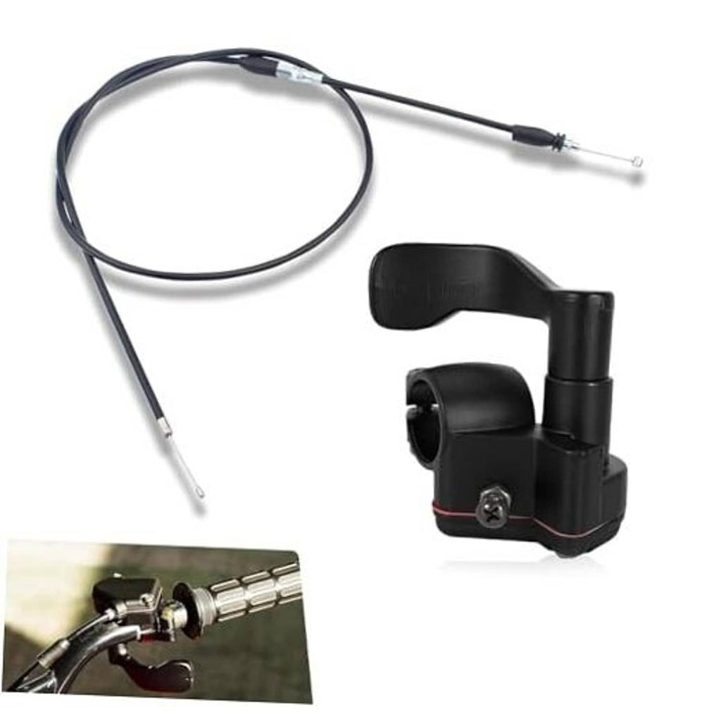 Black thumb throttle cable accelerator handle with control housing and wire