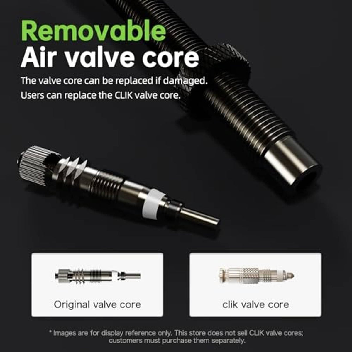 TPU MTB inner tube removable air valve core parts, metal valve stems