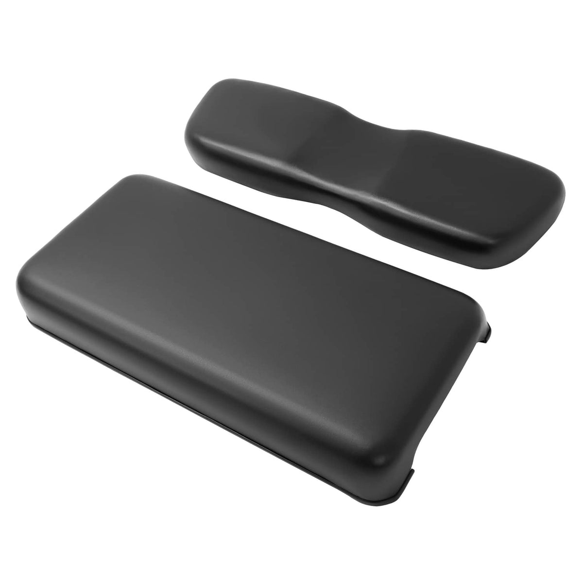 Golf cart seat backrest and bottom cushion set, dark gray, low-profile design