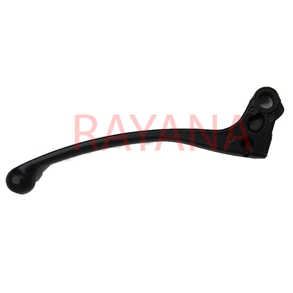 Black clutch lever with curved handle and small mounting bracket end