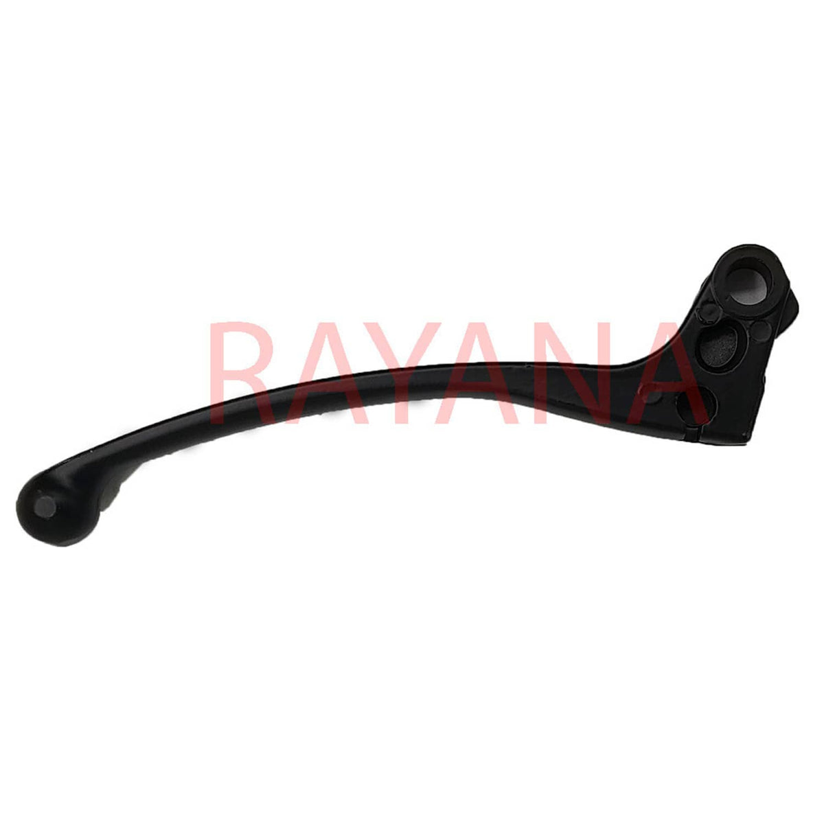 Black clutch lever with curved handle and small mounting bracket end