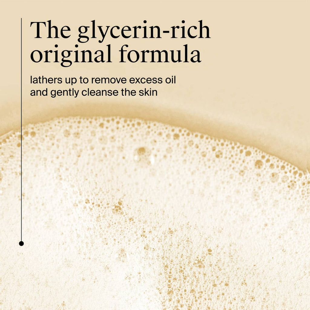 Neutrogena facial cleansing bar creating foam layer on skin