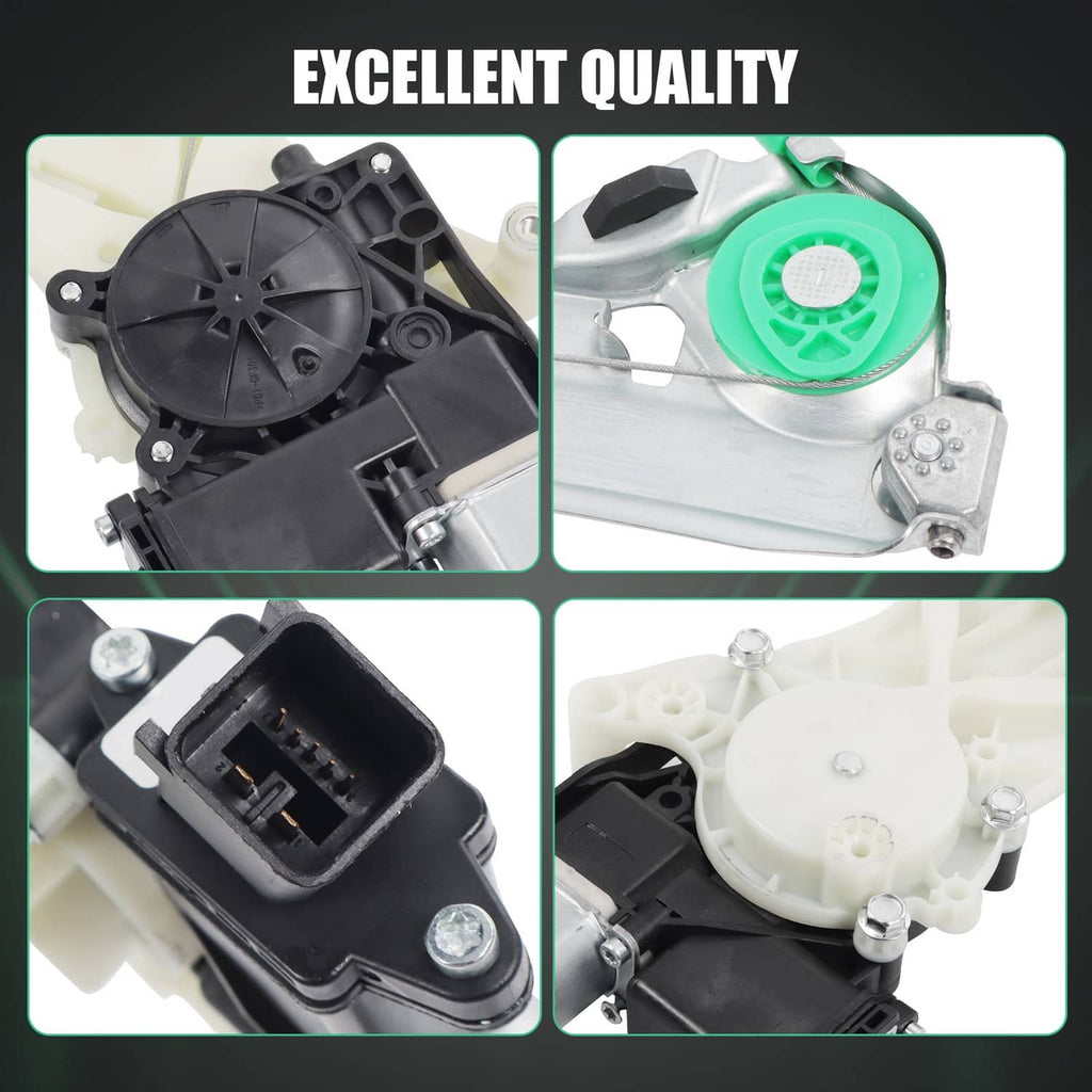 Power window regulator motor parts with wiring connector and plastic gear housing
