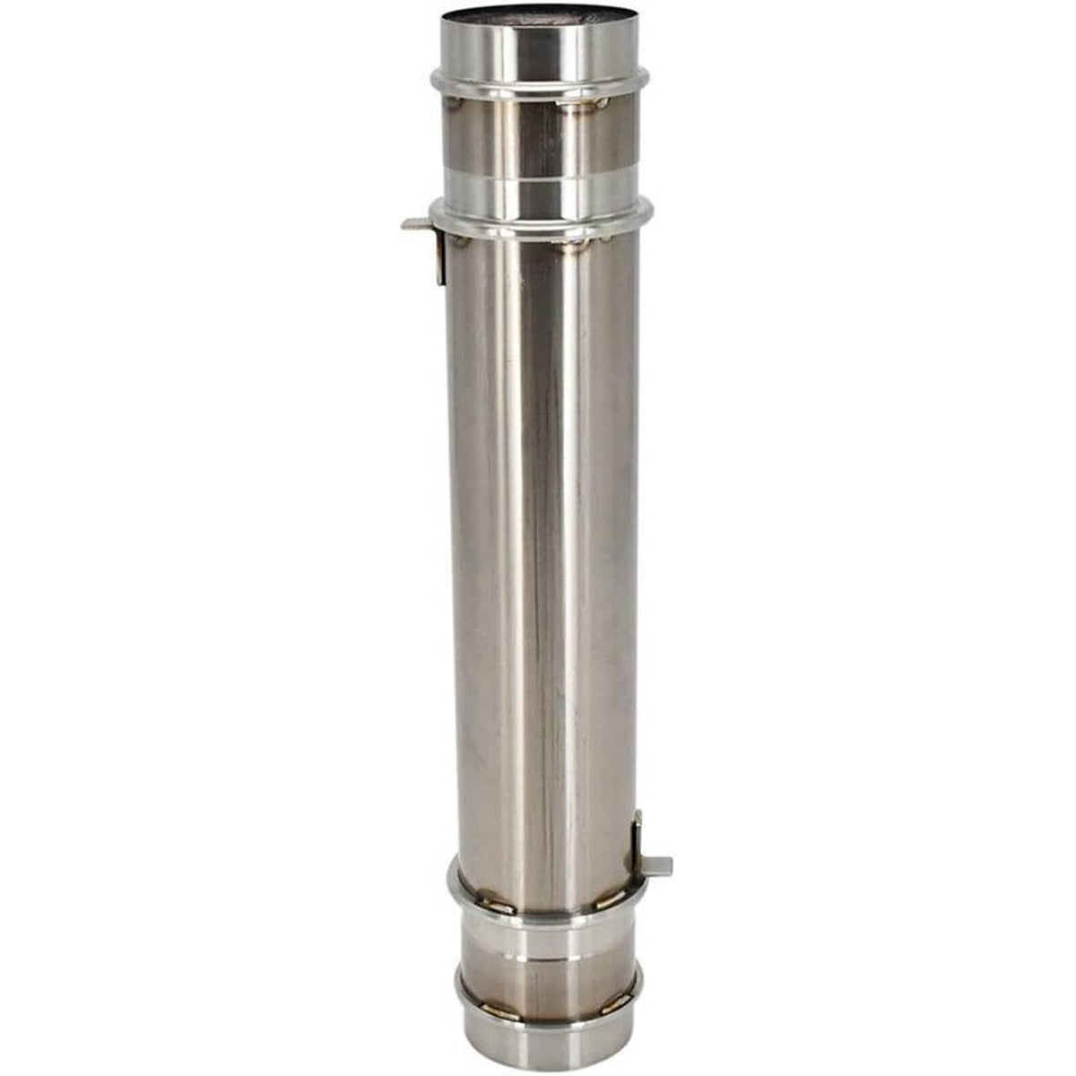 Stainless oil cooler tube with end fittings and protective screen top