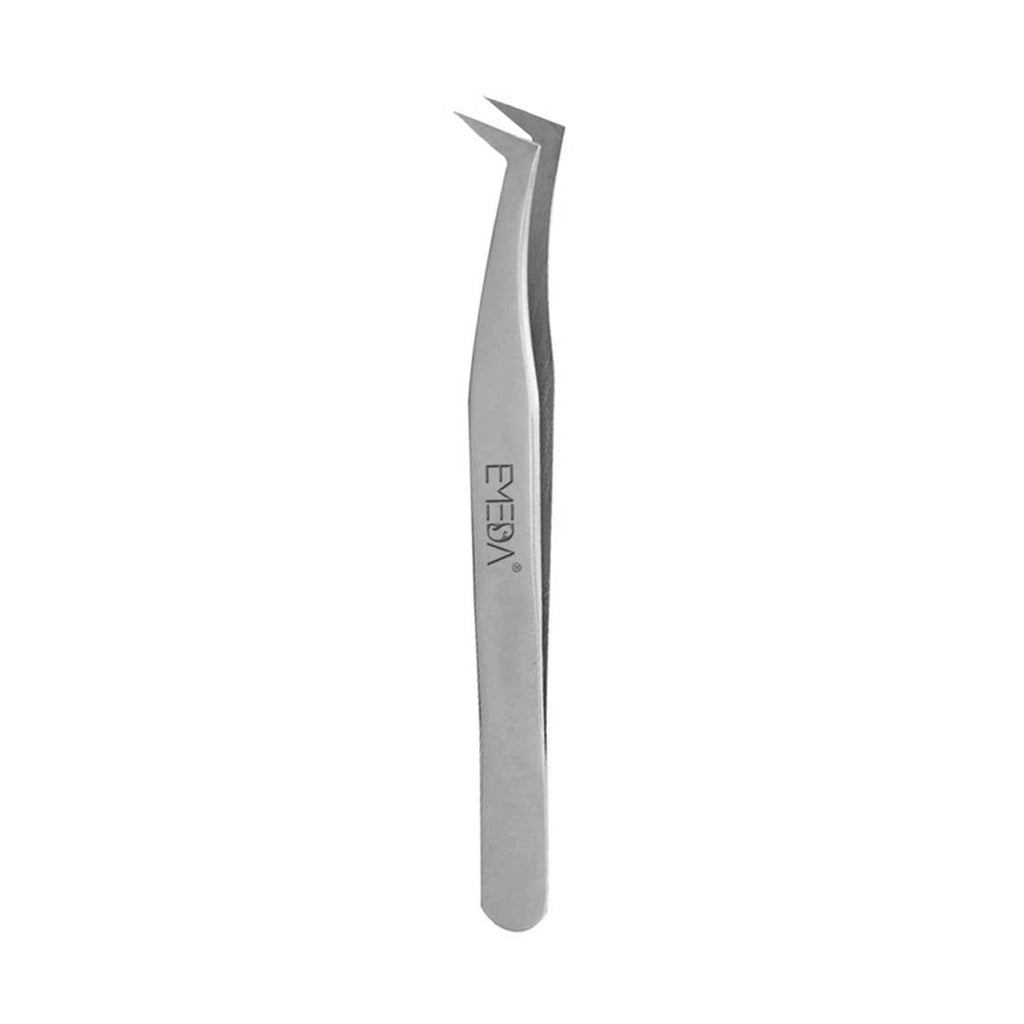 Emeda eyelash extension tweezers with slim handle and pointed volume lash tips