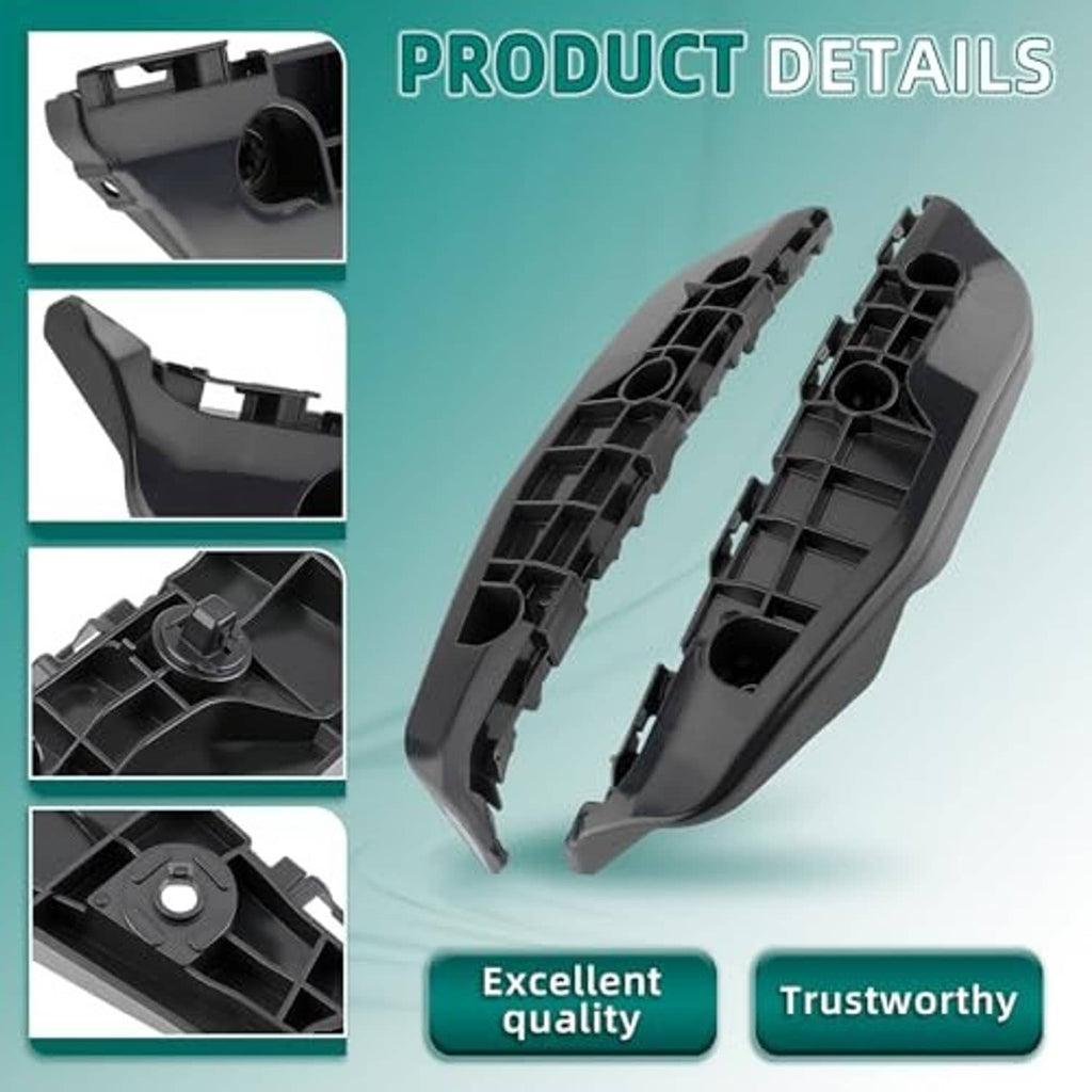 Black bumper bracket housing parts shown separated