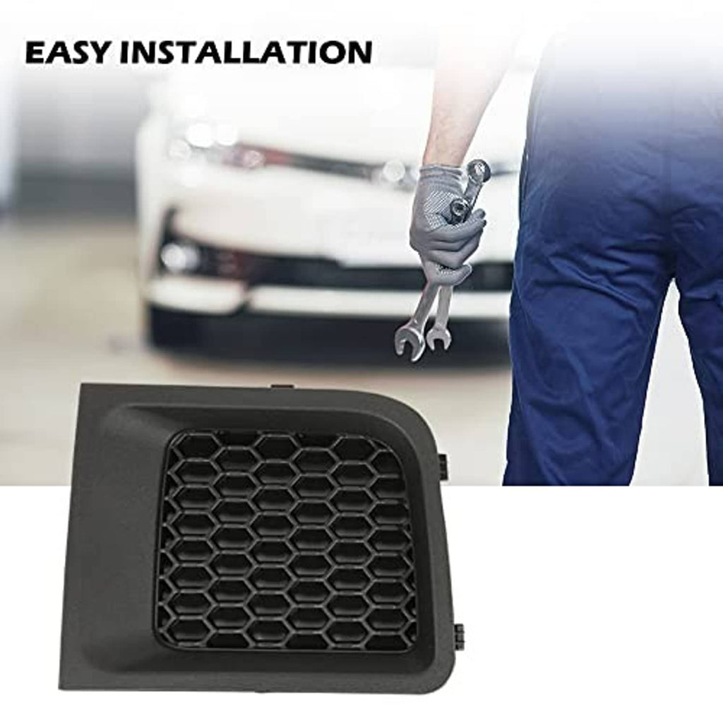 Single front bumper cover grille with black honeycomb mesh insert