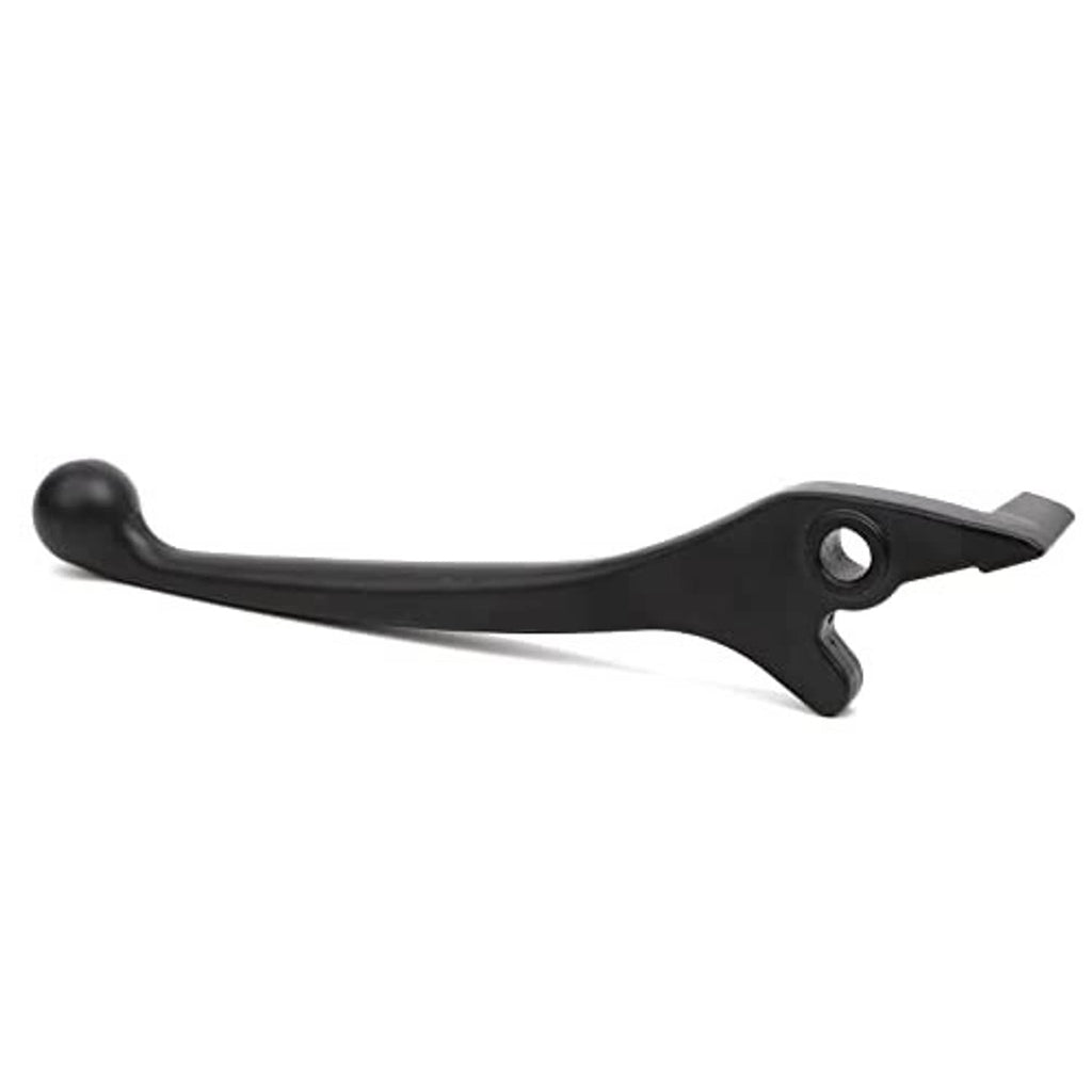 Black left disc brake lever with mounting tab and circular bolt hole