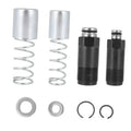 Floor jack piston plunger replacement kit with two silver plungers, springs, and seal rings