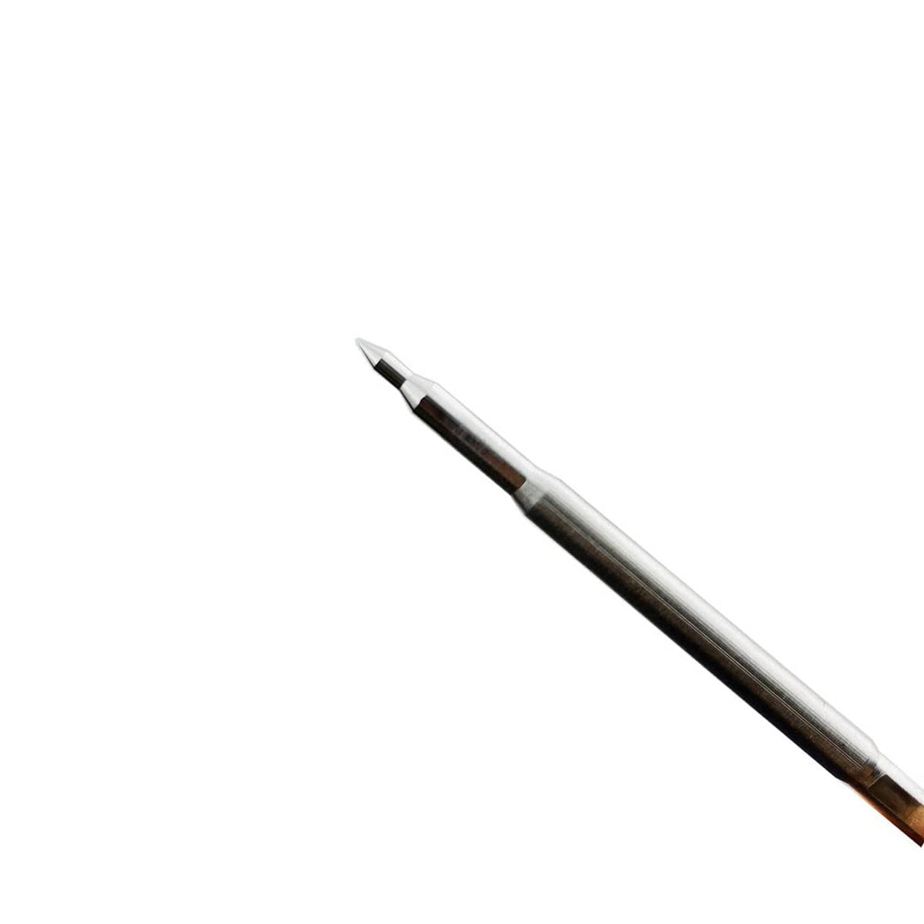 Aluminum pivot alignment tool with dual pointed tips, angled view