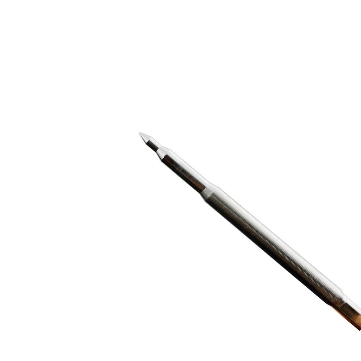 Aluminum pivot alignment tool with dual pointed tips, angled view