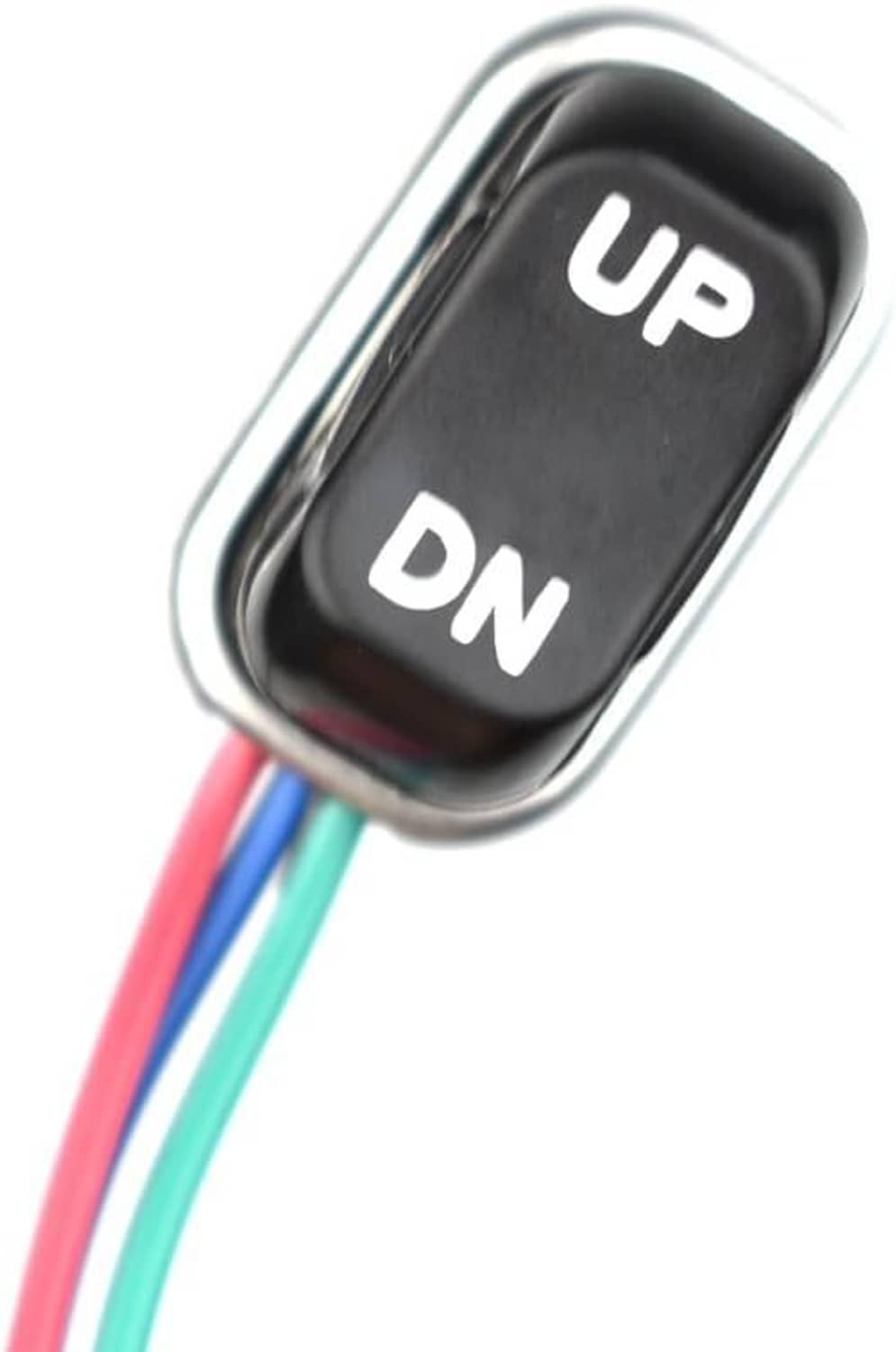 UP/DN rocker switch module with black face and clear protective bezel
