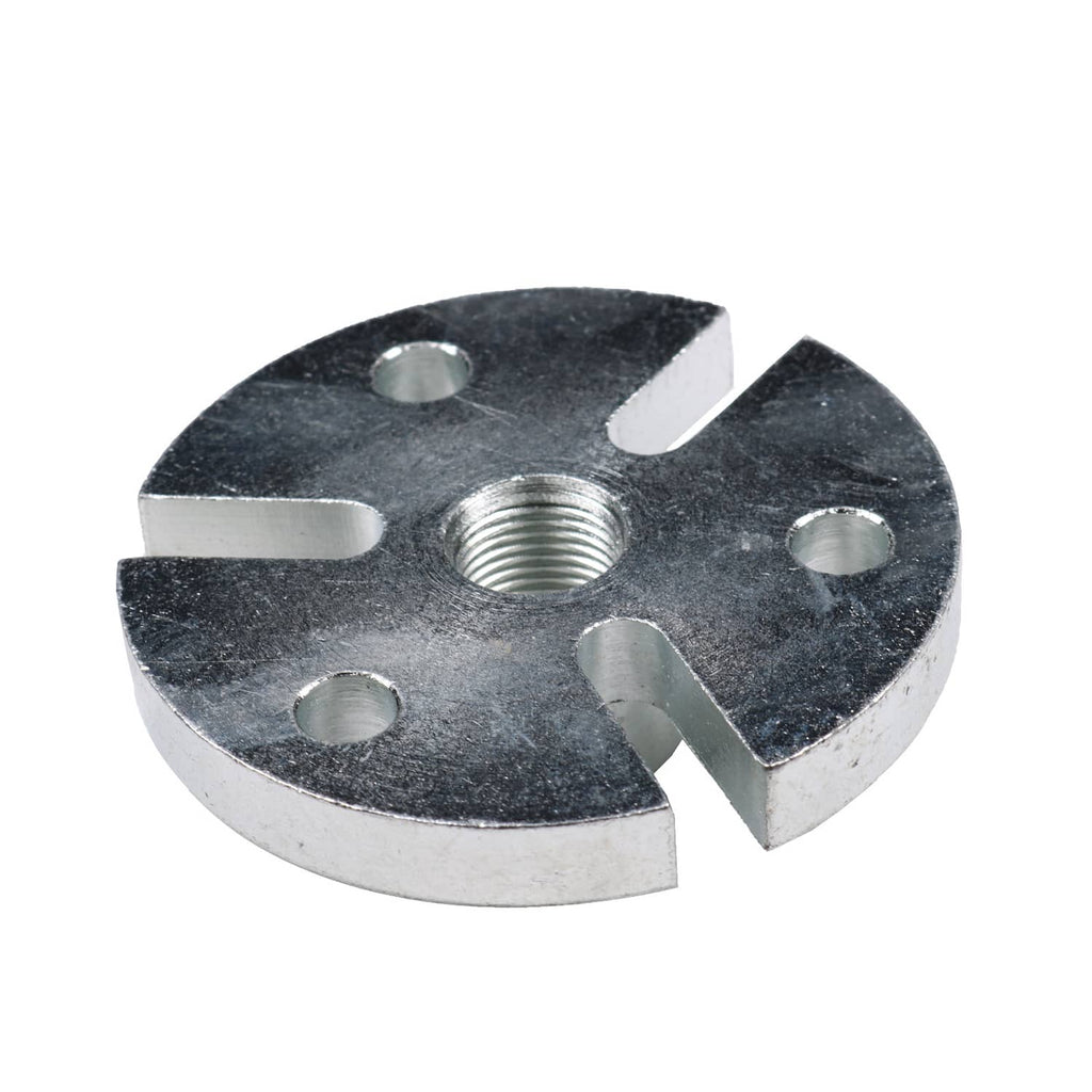 Flywheel puller plate with center threaded bore and side mounting holes