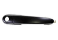 Primed black exterior outside door handle with circular mounting opening