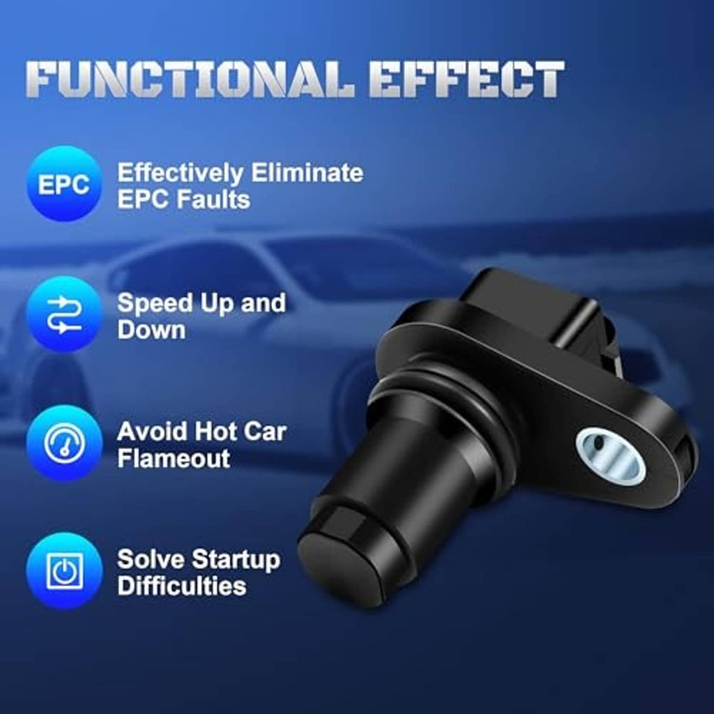 Camshaft position sensor with black body and silver mounting hole