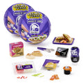 Mini Taco Bell figure set, two purple capsules with mini food and accessory packages