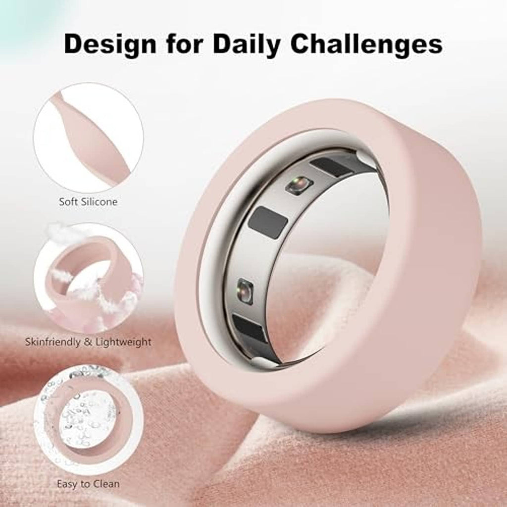 Pink silicone ring protector case with soft interior design