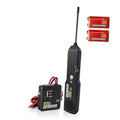 Automotive wire tracer receiver with long probe antenna and red battery pack