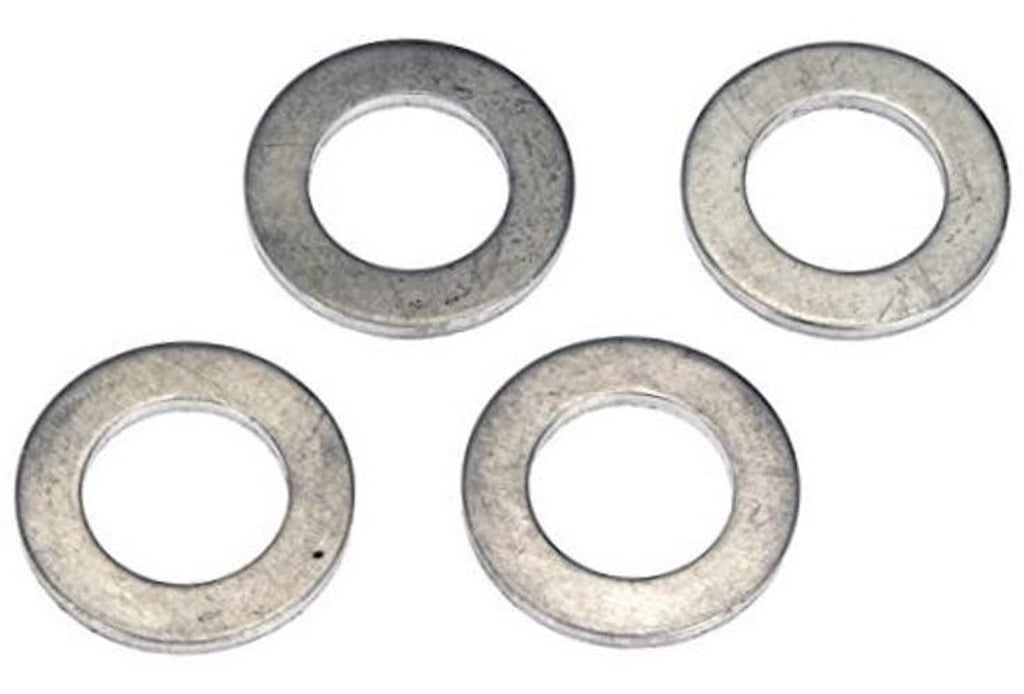 Set of four aluminum drain plug gasket washers, round with center hole