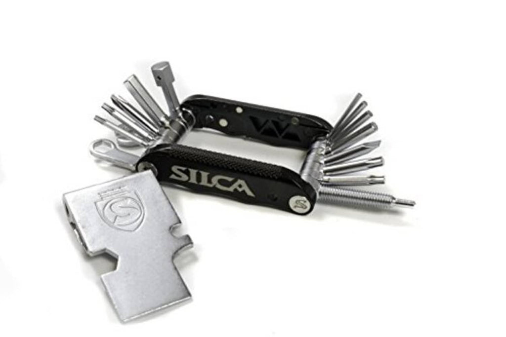 SILCA multi-tool showing black handle with attached hex keys and folded wrench piece