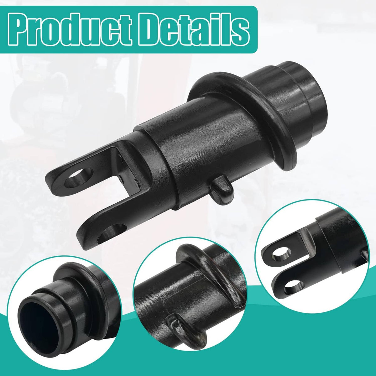 Black chute rotater wormgear, cylindrical gear housing with side mounting tabs