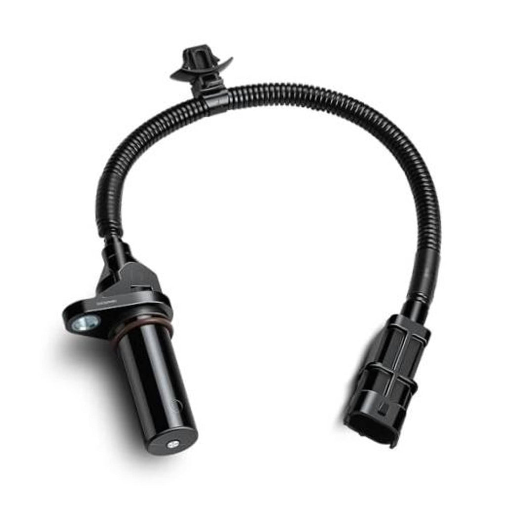 Engine crankshaft position sensor with black wiring harness and 2-pin connector