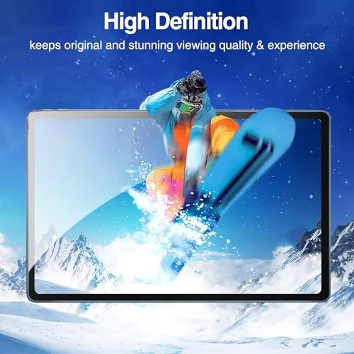 High-definition clear tempered glass tablet screen protector for sharp viewing