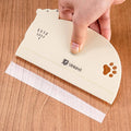 Cream bear-shaped cake scraper with straight edge for smoothing frosting