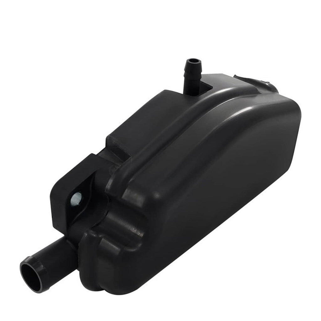 Black crankcase breather with curved body and side pipe outlet
