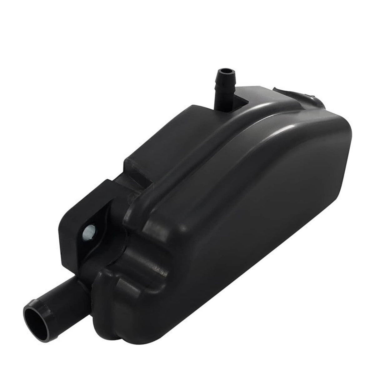 Black crankcase breather with curved body and side pipe outlet