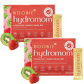 Hydromom strawberry kiwi hydration energy drink mix packets and stick packs