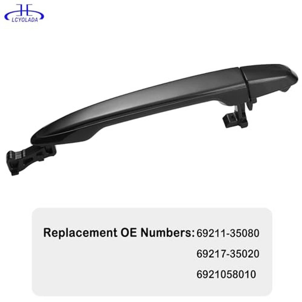 Black exterior door handle bar with end mounting points, front right passenger