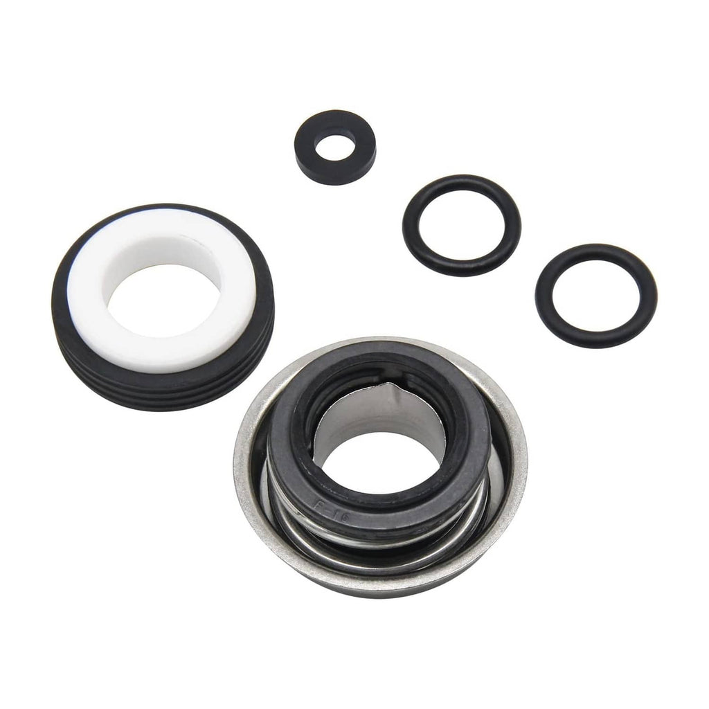 Stacked pump seal with black O-rings and multiple circular seal rings