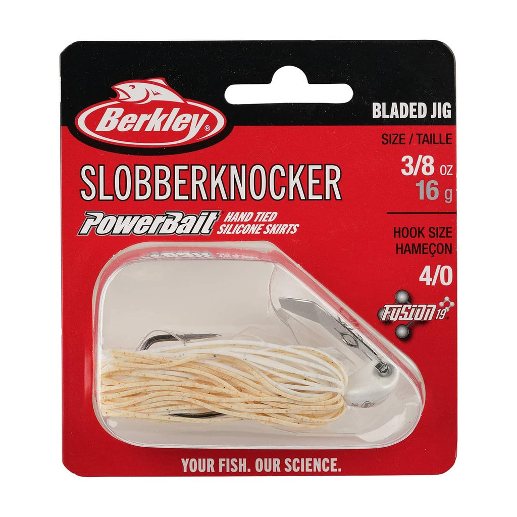 Berkley Slobberknocker bladed jig blister pack with labeled card backing