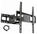 TV wall mount bracket with two vertical rails, lock plate, and mounting screws