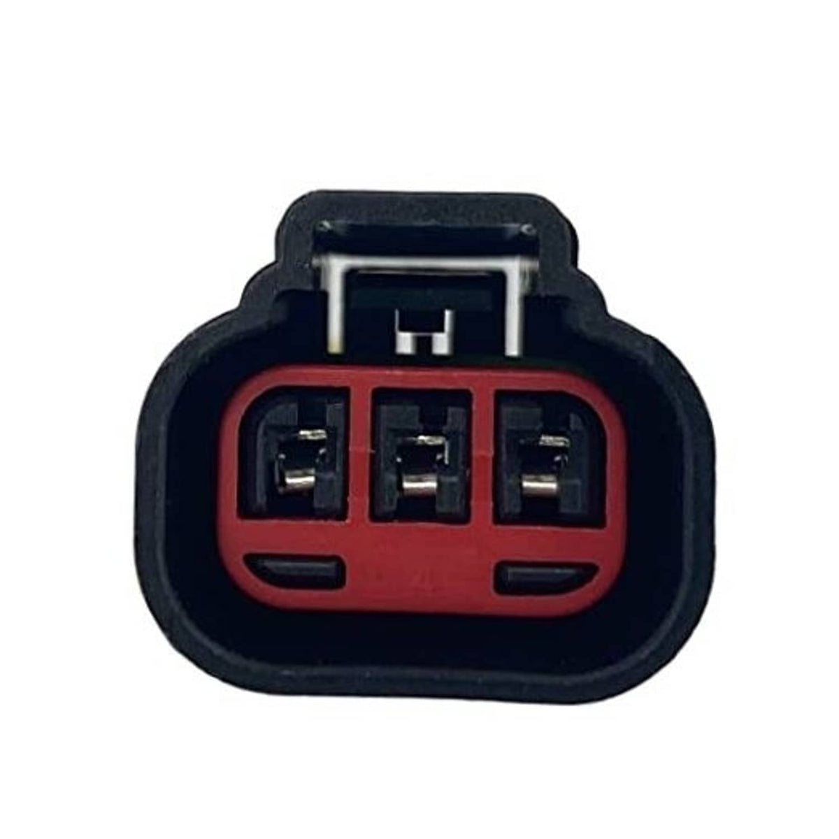 Crankshaft position sensor connector, black housing with red 3-pin electrical contacts