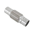 Stainless steel exhaust flex pipe with braided mesh sleeve and flanged ends, 10 in