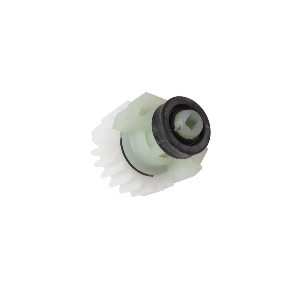 Air intake manifold white plastic fitting with black rubber O-ring seal