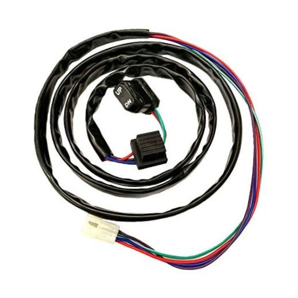 Trim/tilt switch with UP/DN rocker and multi-wire harness, black connector