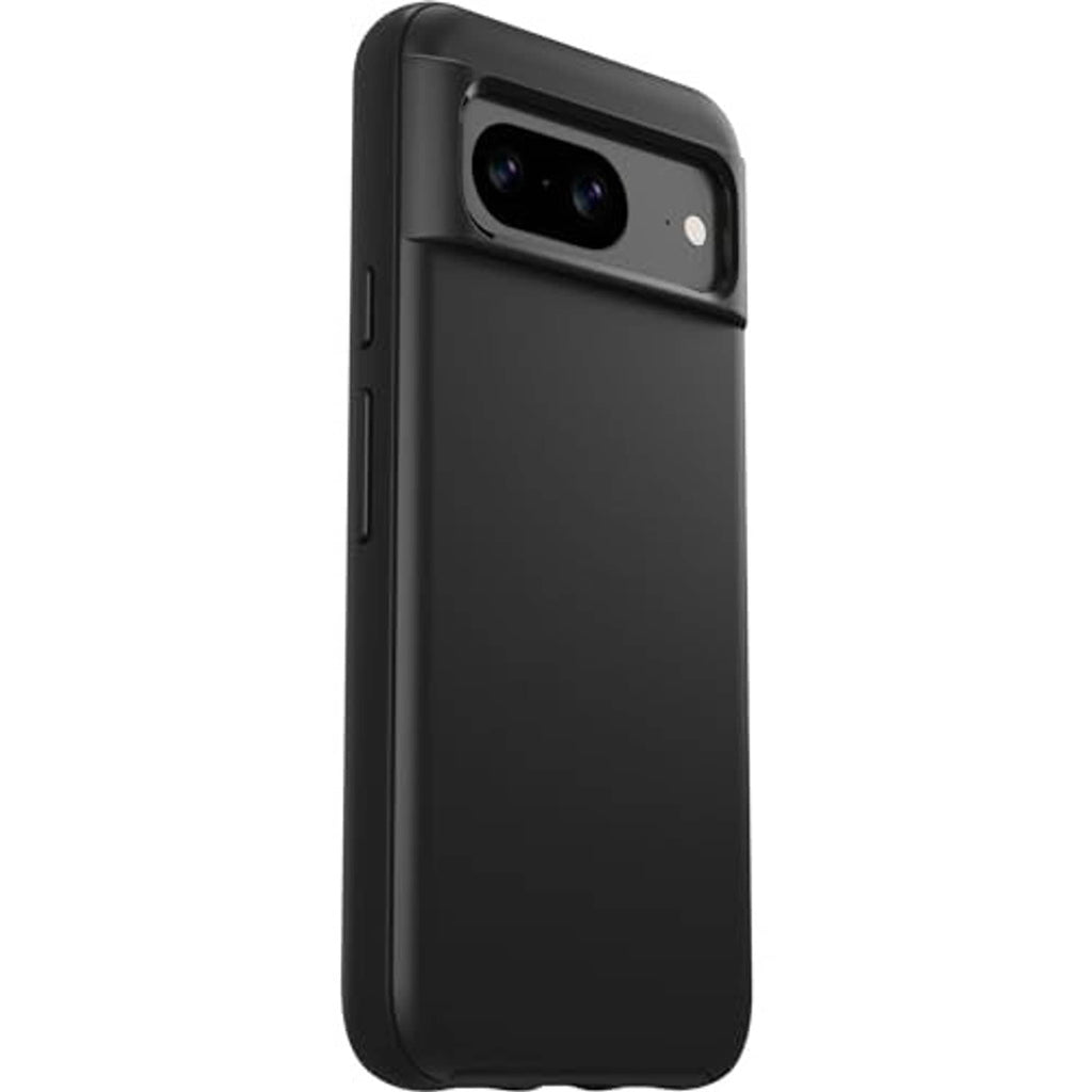 Black Google Pixel 8 case side view with button cutouts and smooth rim