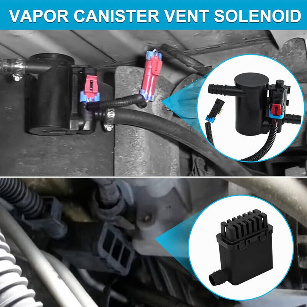 Vapor canister vent solenoid valve with mounting connector and corrugated wiring harness